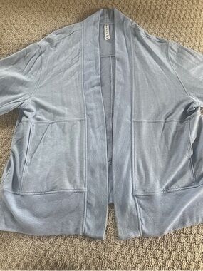 Athleta Light Blue Open Front Cardigan Jacket